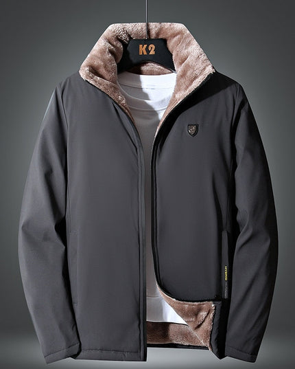 Męska kurtka zimowa z ociepleniem ze stójką