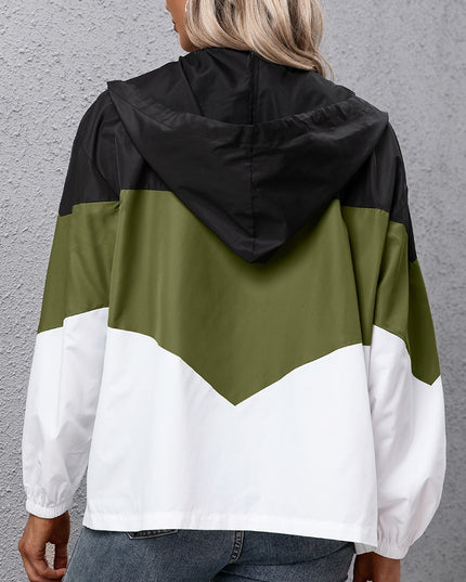 Damska kurtka przejściowa trzykolorowa