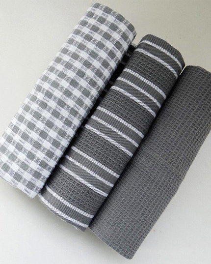 Ręcznik kuchenny w szarych kolorach we wzory