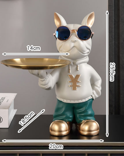 Figurka funkcjonalna buldog francuski podstawka na wino