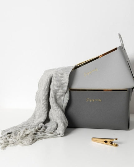 Organizer skórzane pojemne pudełko