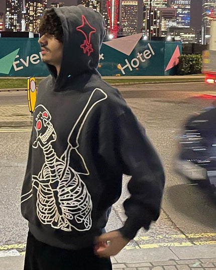 Męska bluza z nadrukiem szkieletu