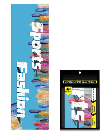 Ręcznik sportowy na siłownie z kolorowym nadrukiem