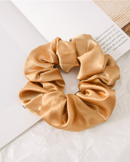 Gumka do włosów scrunchie złota - Akcesoria do stylizacji włosów