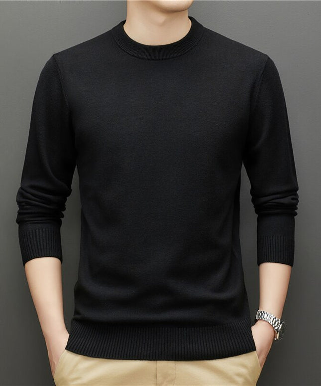 Męski sweter klasyczny z dekoltem w łódkę