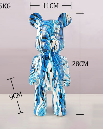 Figurka dekoracyjna ceramiczna kolorowy miś