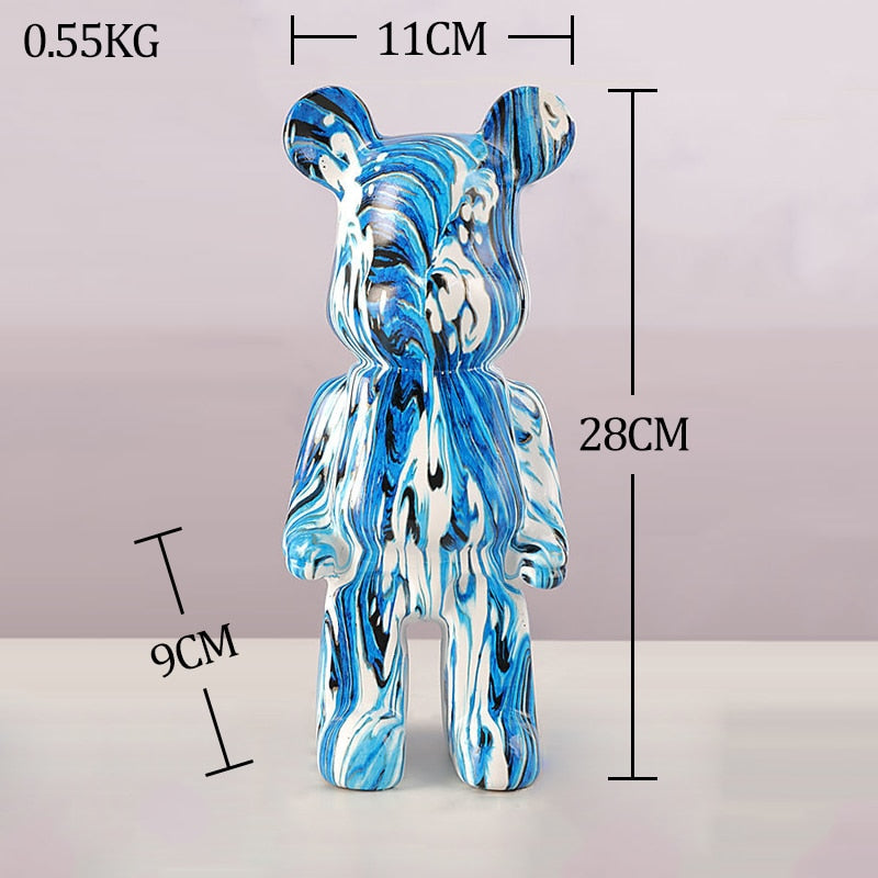 Figurka dekoracyjna ceramiczna kolorowy miś