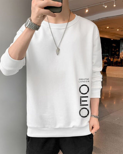 Męska bluza bez kaptura z nadrukiem