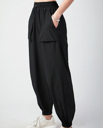 Damskie spodnie cargo z dużymi kieszeniami