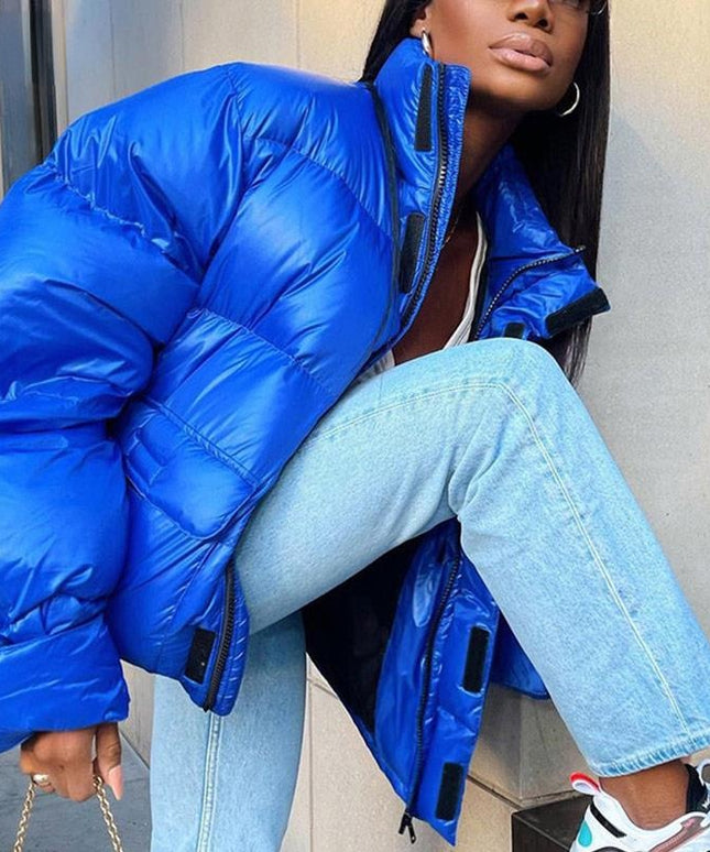 Damska kurtka zimowa puchowa oversize