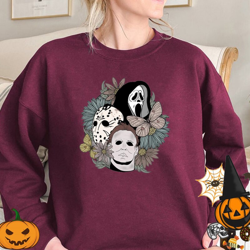 Damska bluza nierozpinana z motywem halloween