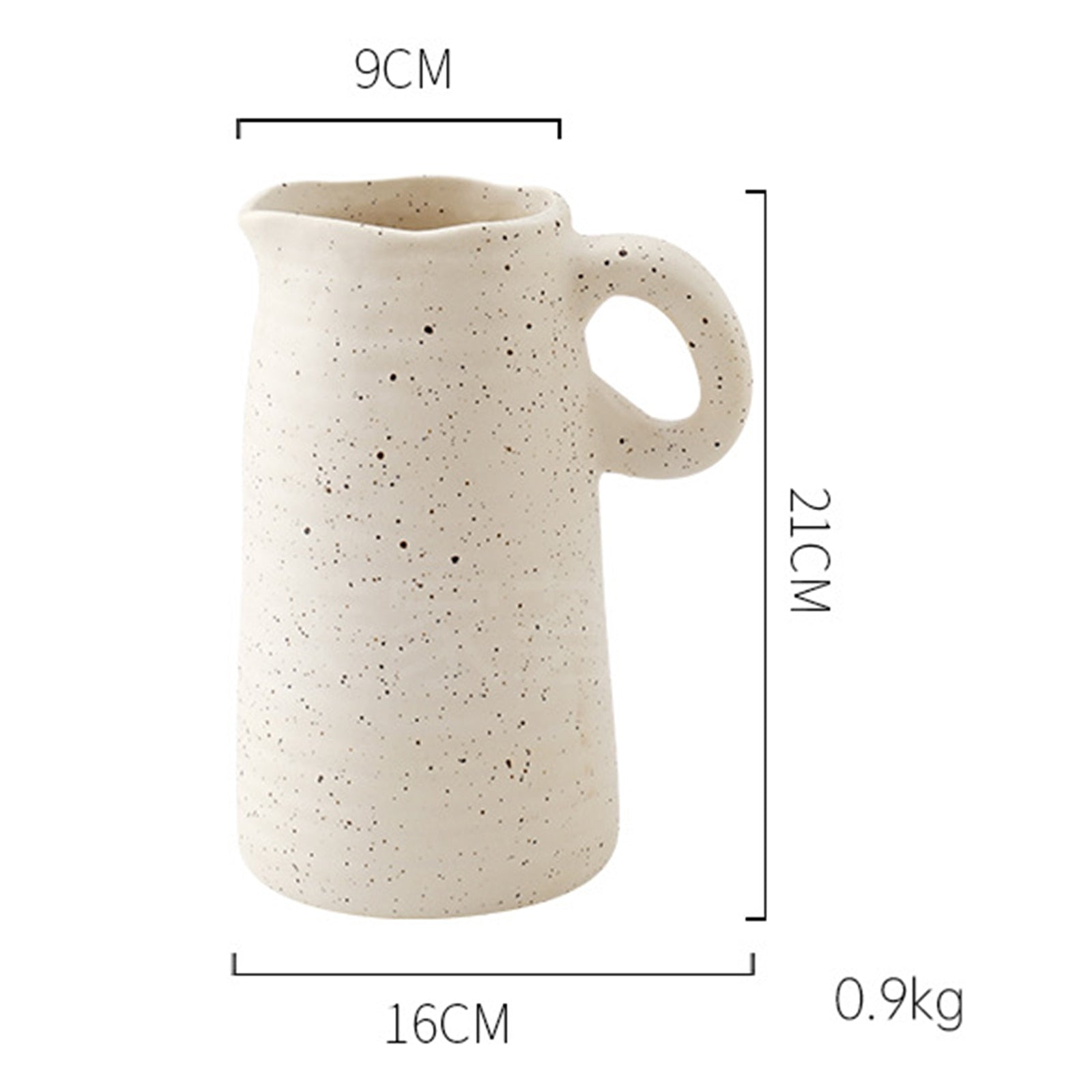 Wazon ceramiczny w jasnych kolorach w kropki