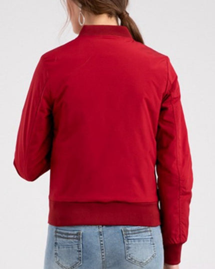 Damska kurtka przejściowa bomberka z zamkiem