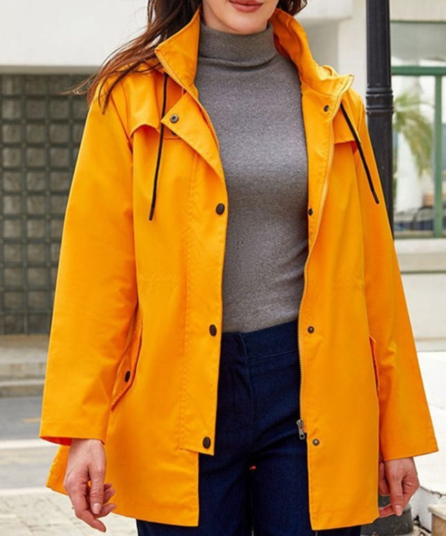 Damska kurtka przejściowa pomarańczowa