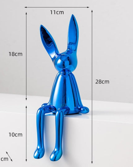 Figurka dekoracyjna kolorowy królik miniaturka