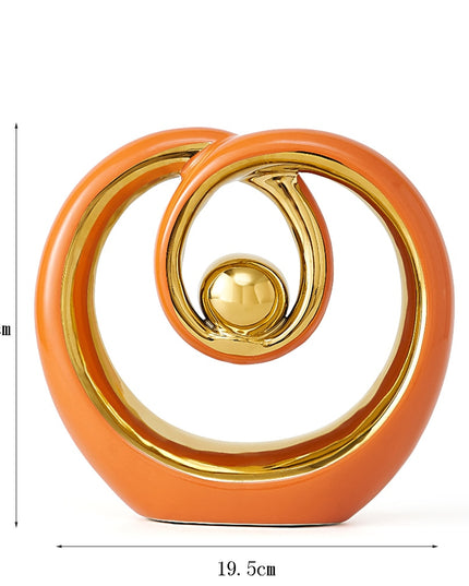 Figurka dekoracyjna ceramiczna abstrakcyjny wzór