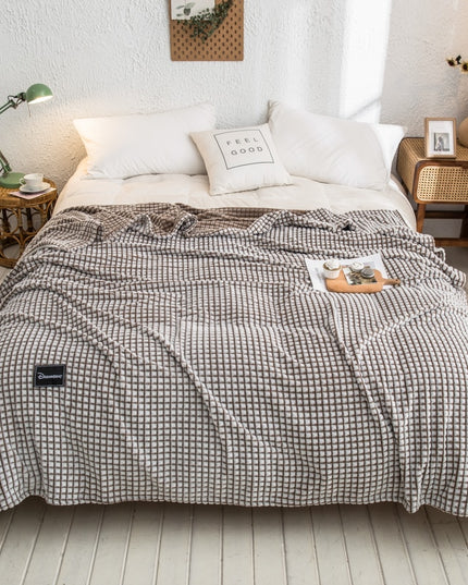 Pled z tłoczeniem w kratkę