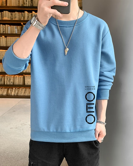 Męska bluza bez kaptura z nadrukiem