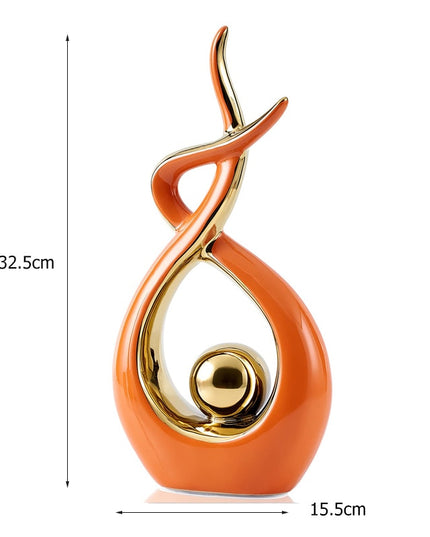 Figurka dekoracyjna ceramiczna abstrakcyjny wzór