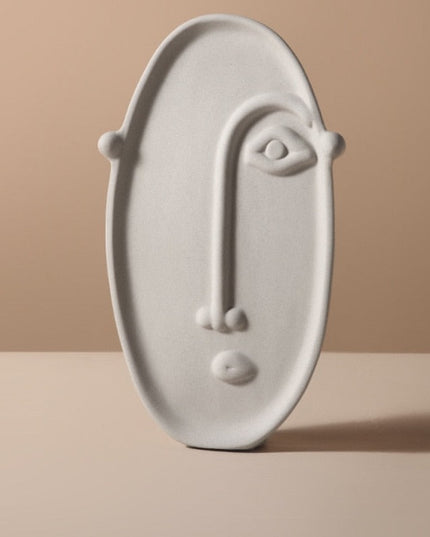 Wazon dekoracyjny ceramiczny z motywem twarzy