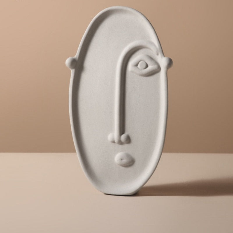 Wazon dekoracyjny ceramiczny z motywem twarzy