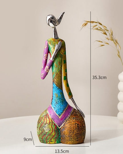 Figurka dekoracyjna kolorowa abstrakcyjne wzory