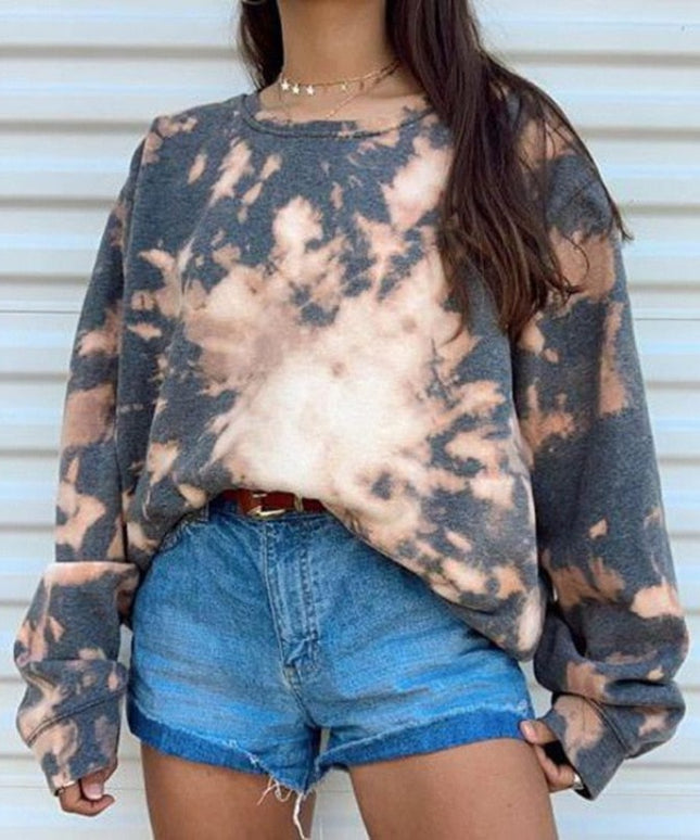 Damska bluza crewneck tie dye