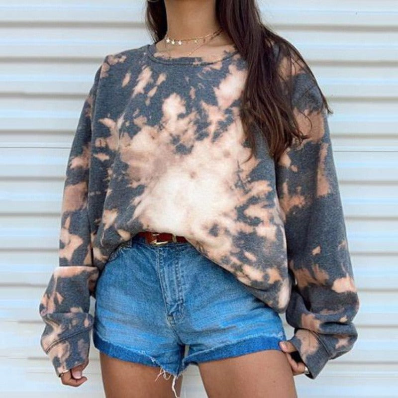 Damska bluza crewneck tie dye
