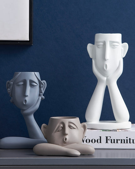 Figurka dekoracyjna posąg twarz