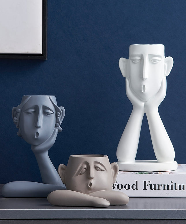 Figurka dekoracyjna posąg twarz