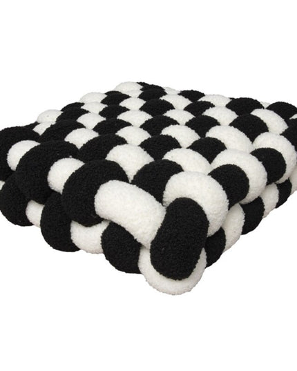 Poduszka dekoracyjna pluszowa węzeł