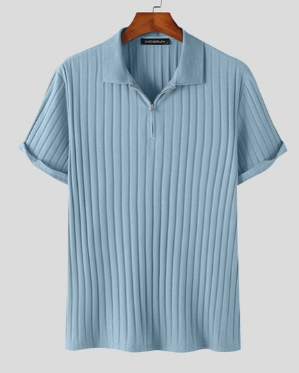 Męska koszulka polo zapinana na suwak