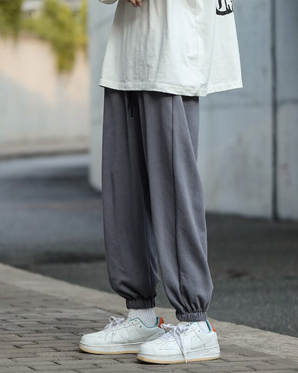 Męskie spodnie treningowe joggery z wiązaniem