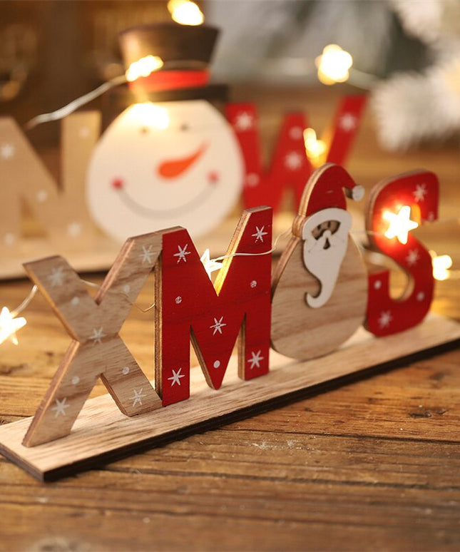 Świąteczna figurka z napisem XMAS