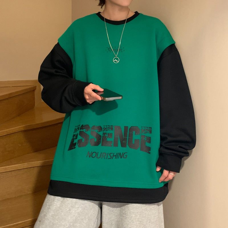 Męska bluza oversize dwukolorowa