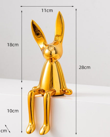 Figurka dekoracyjna kolorowy królik miniaturka