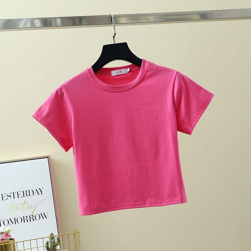 Damski krótki T-shirt klasyczny