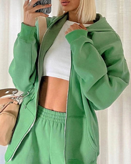 Damska bluza oversize rozpinana z kapturem