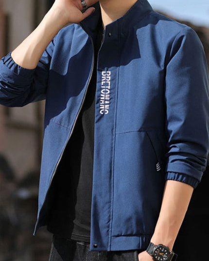 Męska kurtka przejściowa klasyczna bez kaptura