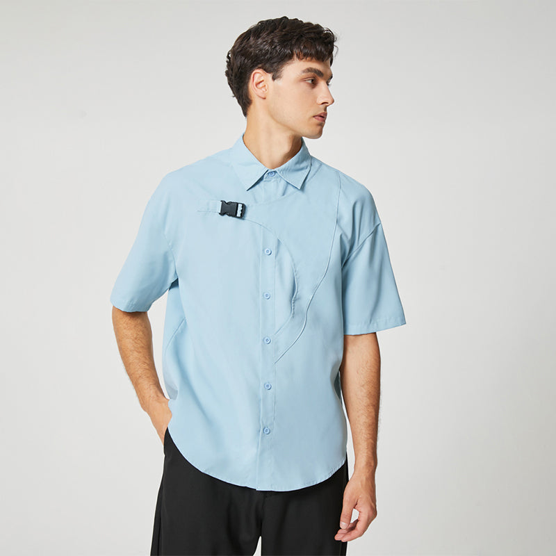 Męska koszula letnia z klamrą