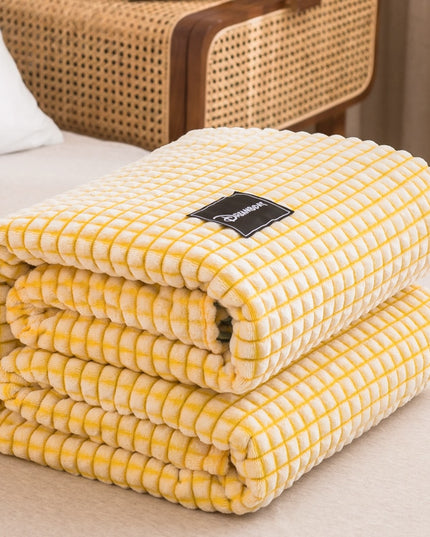 Pled z tłoczeniem w kratkę