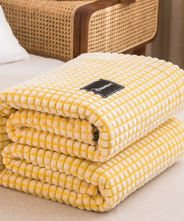 Pled z tłoczeniem w kratkę