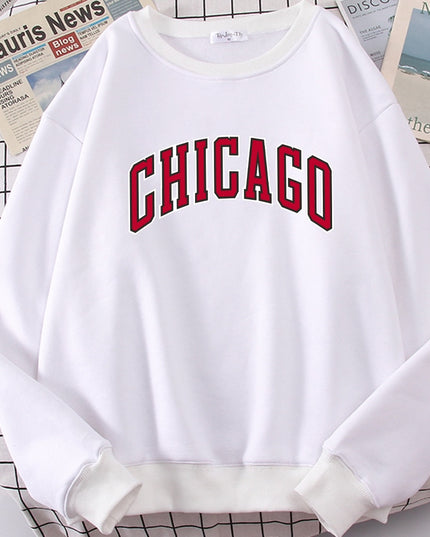 Męska bluza bez kaptura z napisem CHICAGO