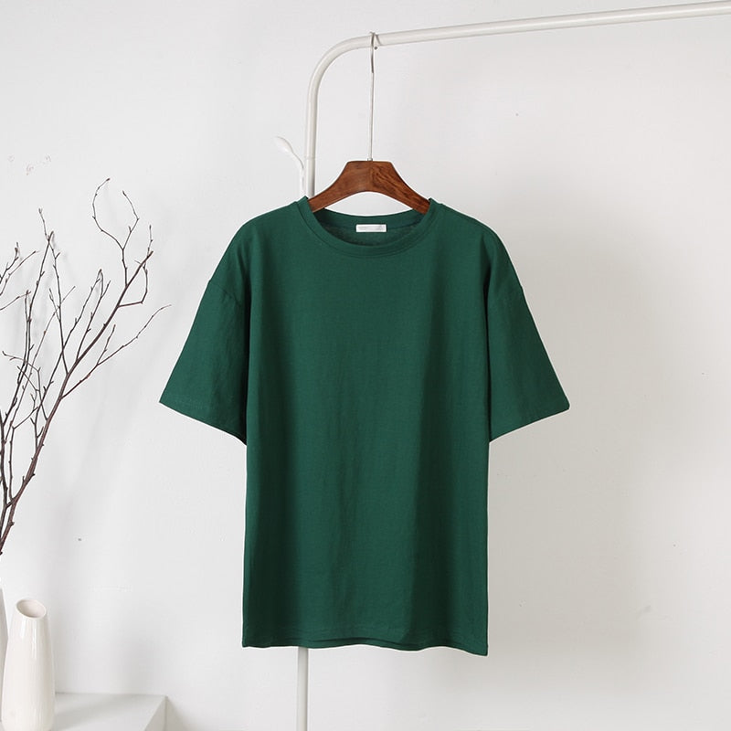 Damski T-shirt bawełniany oversize