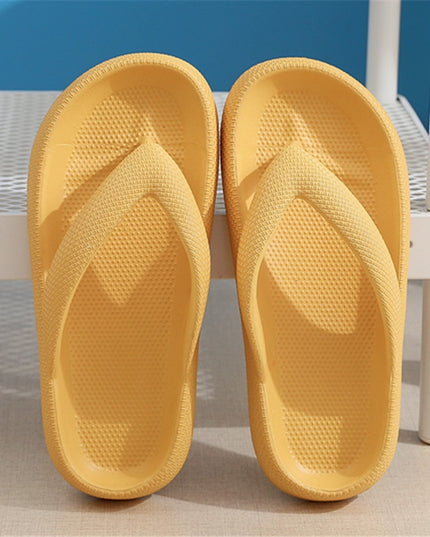 Klapki japonki na platformie w pastelowych kolorach