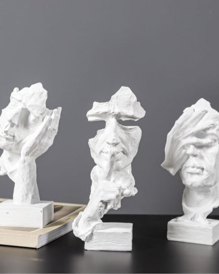 Figurka dekoracyjna rzeźba vintage motyw twarzy