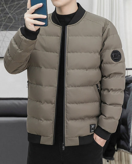 Męska kurtka zimowa pikowana bomberka