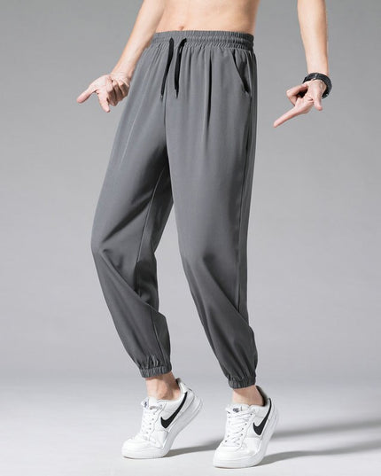 Męskie spodnie treningowe joggery z wodoodpornej tkaniny