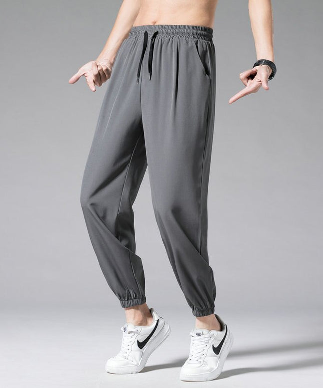 Męskie spodnie treningowe joggery z wodoodpornej tkaniny