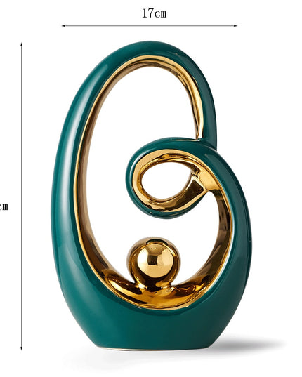 Figurka dekoracyjna ceramiczna abstrakcyjny wzór